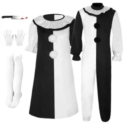 Joker Disguise Art The Clown Cosplay  Movie Terrifier Clown Cosplay Costume Jumpsuit Halloween Fancy Dress Up Mask for Men Women