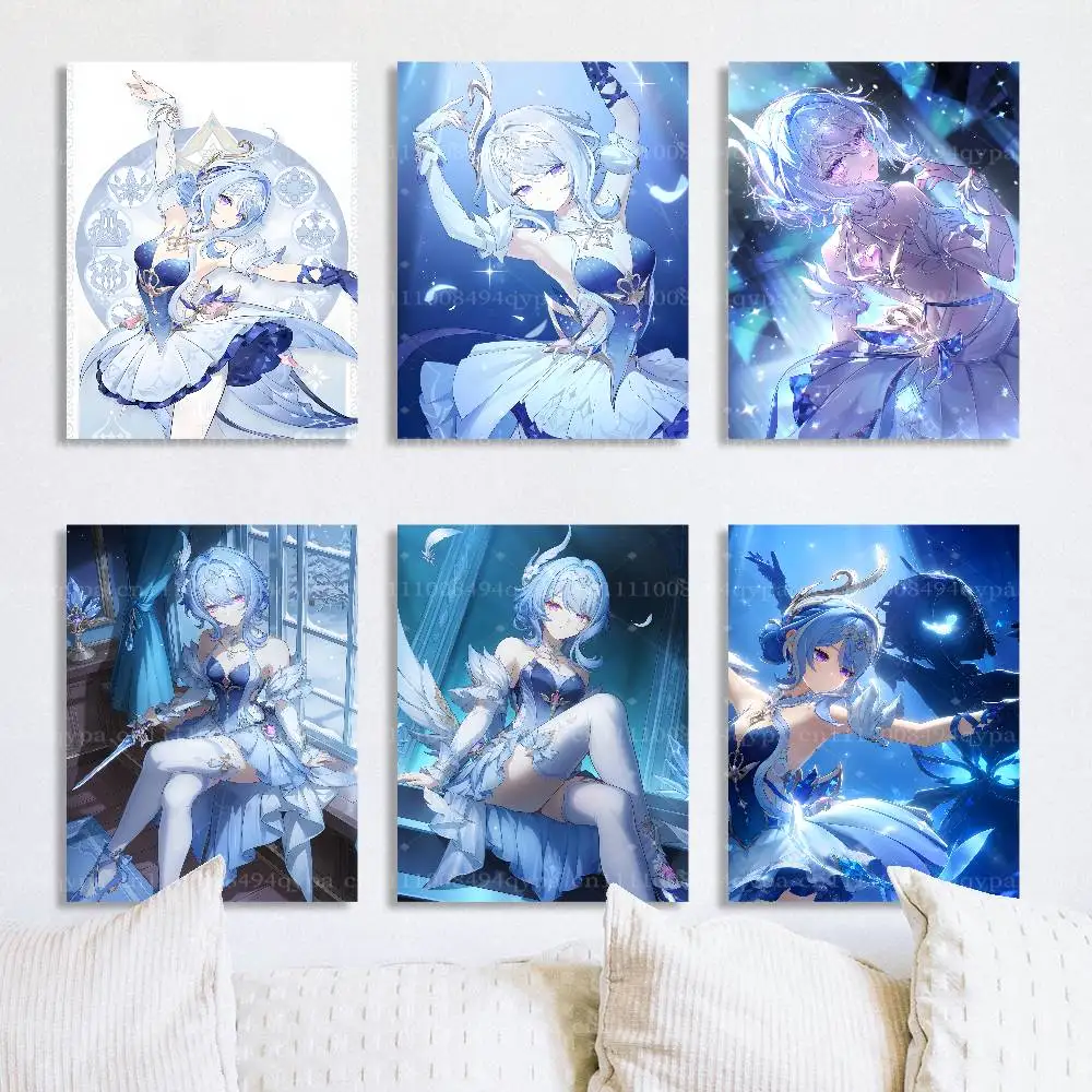 Odette G-Genshin Impact Poster Cool Wall Decor Art Print Matte Frameless Posters for Bedroom Office Living Room Home Decor