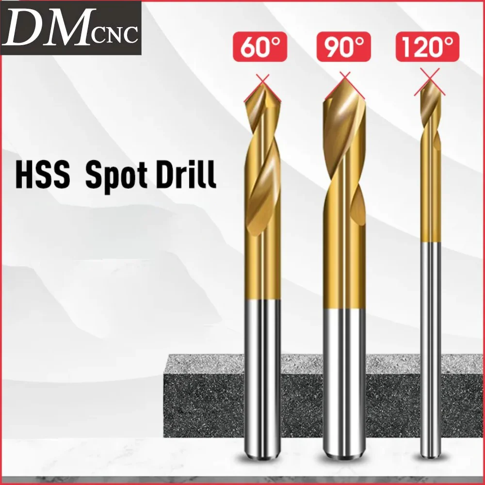 

Центрирующее сверло из быстрорежущей стали с покрытием — точечное сверло с прямым хвостовиком с ЧПУ/сверло с зенковкой (60 ° / 90 ° / 120 ° )