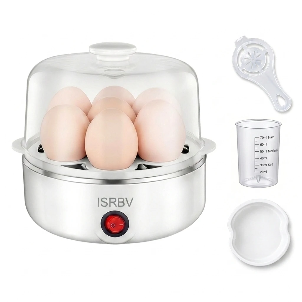 

ISRBV Dual Layer Microwave Egg Cooker BPA Free Rapid Egg Boiler Poacher