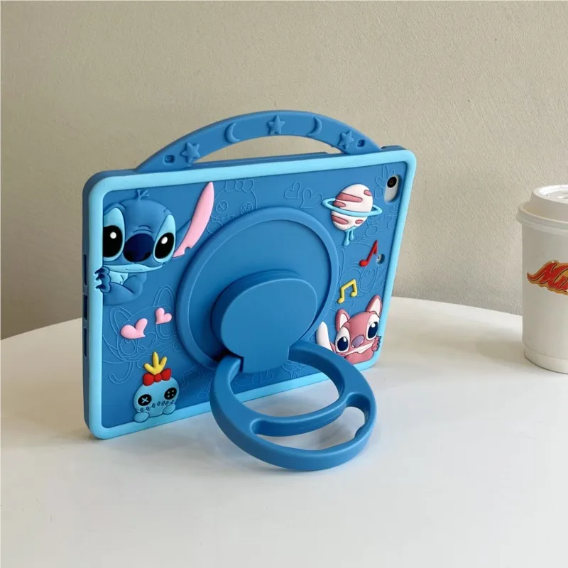 

For IPad Mini 2 3 4 5 6 7 7.9 8.3inch Child Case for IPad Pro 11 2018 2024 2025 Cartoon Stitch Silicone Tablet Protective Case