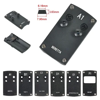 Óptica Berett Glock 1911 M & P pistola Reflex Sight montaje placa adaptadora S & W HK USP SIG P226 Sightmark Burris Micro Red Dot Scope