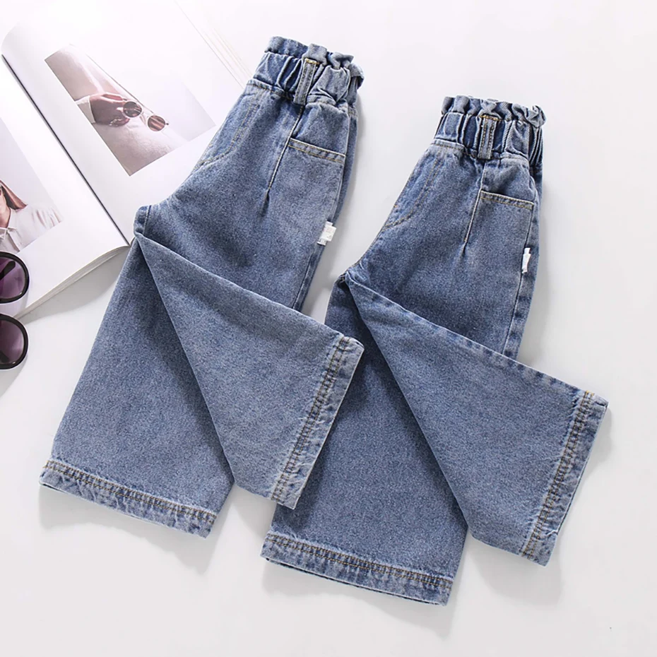 Jeans Girl Solid Color Jeans For Girls Spring Autumn Jeans For Children Casual Style Clothes For Girls