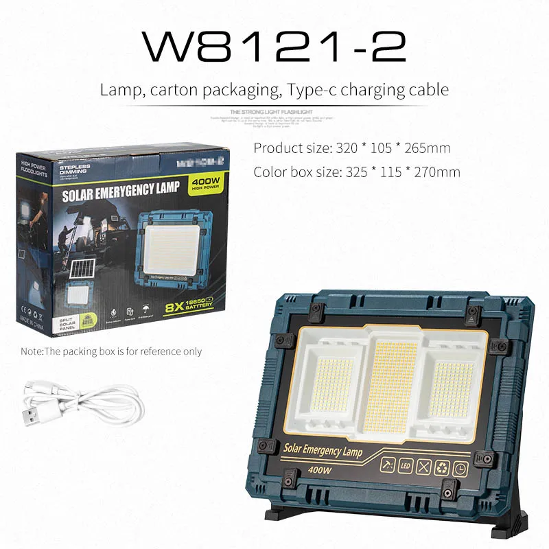 Projecteur LED Rechargeable 60W – 12000 MAh, Portable, Super Brillant, Sans Fil
