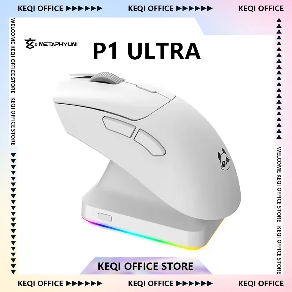 

Metapanda P1 Ultra Gaming Mouse Bluetooth 2.4G Wireless 3 Mode PAW3395 26000DPI Gamer Mouse Gifts for E-sport Gaming Office