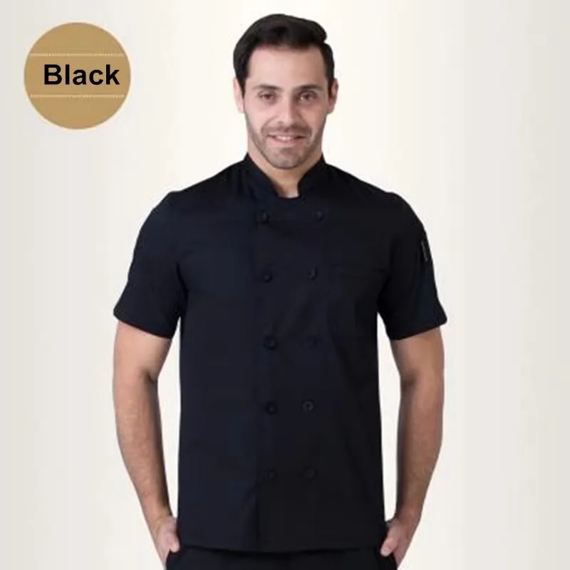 Uniforme de Chef de manga corta para verano, camisa de Chef de red transpirable, uniforme blanco de Chef fresco de malla especial, ropa de trabajo barata para camarero 2023
