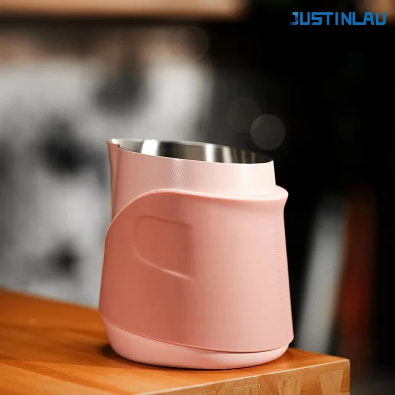 400 مللي رغوة الحليب المهنية لاتيه أدوات صنع الفن إبريق مزبد الحليب مقبض الفولاذ المقاوم للصدأ باريستا اكسسوارات المطبخ #1