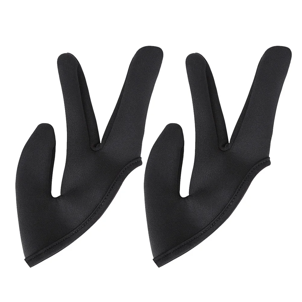 2 قطعة مقاومة للحرارة ثلاثة أصابع قفازات تصفيف الشعر الشباك عصا مستقيم حماية الحرارة قفازات الحرارية لصالون المنزل