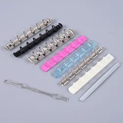 2pcs 6-hole Binder A7 Colorful Plastic Clip Binding Rings 6-hole Stationery Binders for Notebook Budget Planner Rings