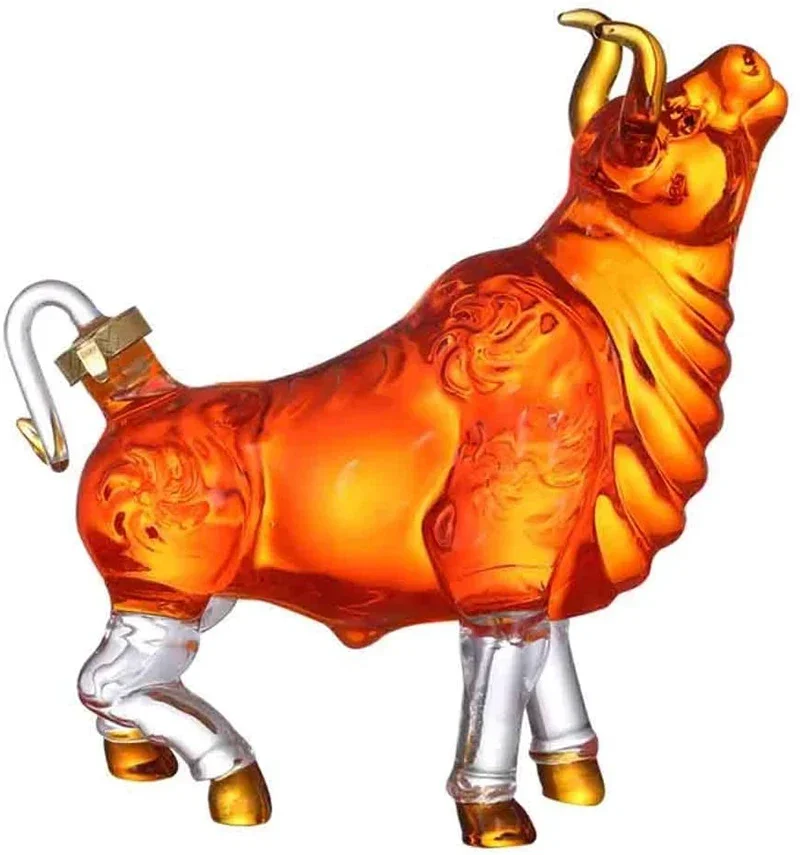 Imagem -02 - Ano-whisky Copo Vaca Decanter Animal Bull Shaped Garrafa de Vinho para Licor Scotch Drinkware Presente Home Bar 1l ox