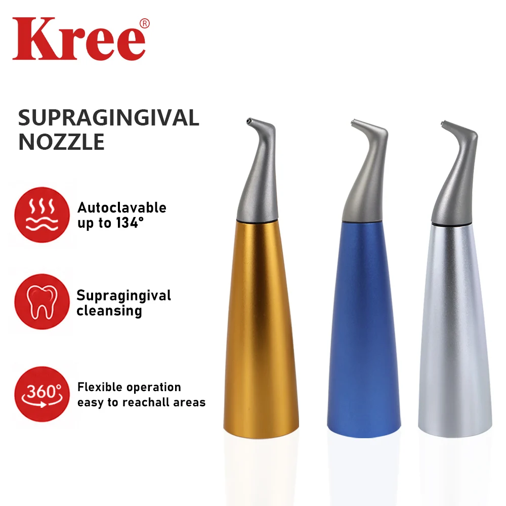 Dental Air Prophy Jet Pro Gun Tip Supragingival Sandblaster Nozzle Silver Blue Gold Color Teeth Cleaning Polishing Nozzle