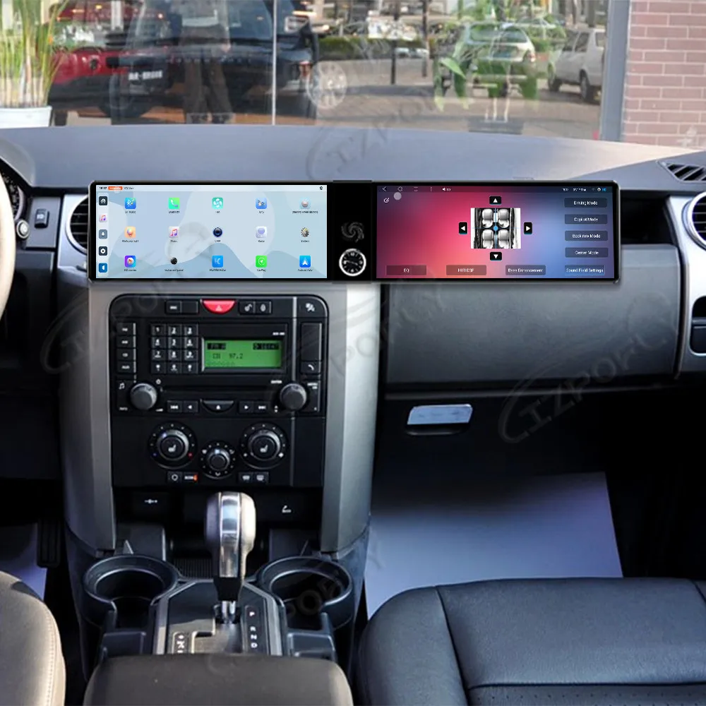 

12,3-дюймовый автомобильный радиоприемник с двойным экраном Android для Land Rover Discovery 3 2004-2009 CarPlay, мультимедийный видеоплеер, автомобильная GPS-навигация