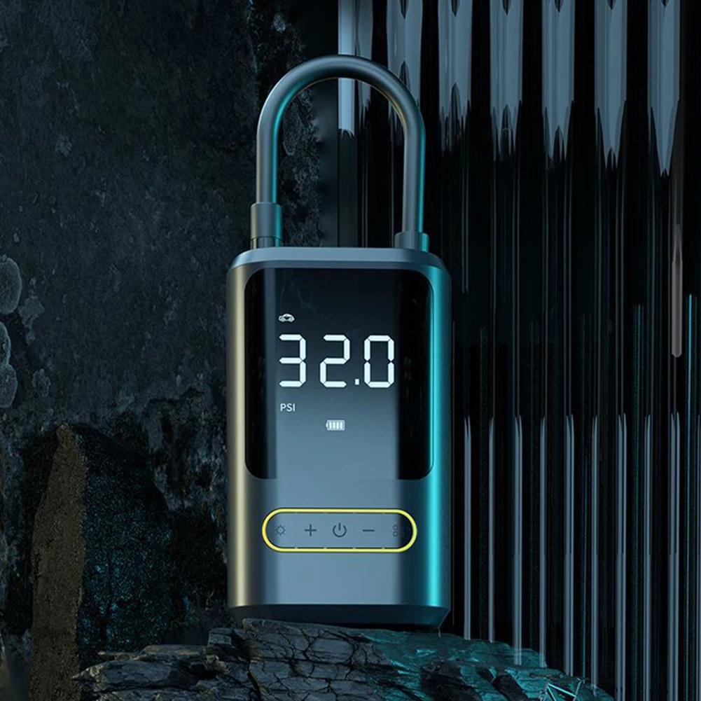 

Электрический шинный насос с подсветкой, портативный автомобильный насос для накачивания, дисплей мощности, велосипедный воздушный компрессор для автомобильного велосипедного мяча