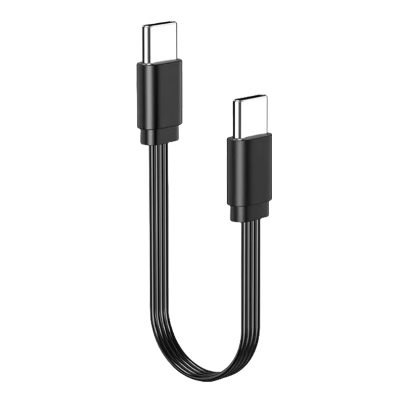 2025 Neues flaches 65-W-USB-C-Kabel aus Silikon, USB-C-Stecker-auf-Buchse-Kabel für Gaming-Laptops und Dockingstationen, 10