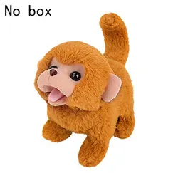 Mono de peluche electrónico de juguete para niños, Robot, Tigre, cola de Wag, Animal lindo eléctrico, caminar, correr, mono dorado, mascota con sonido, regalo de cumpleaños