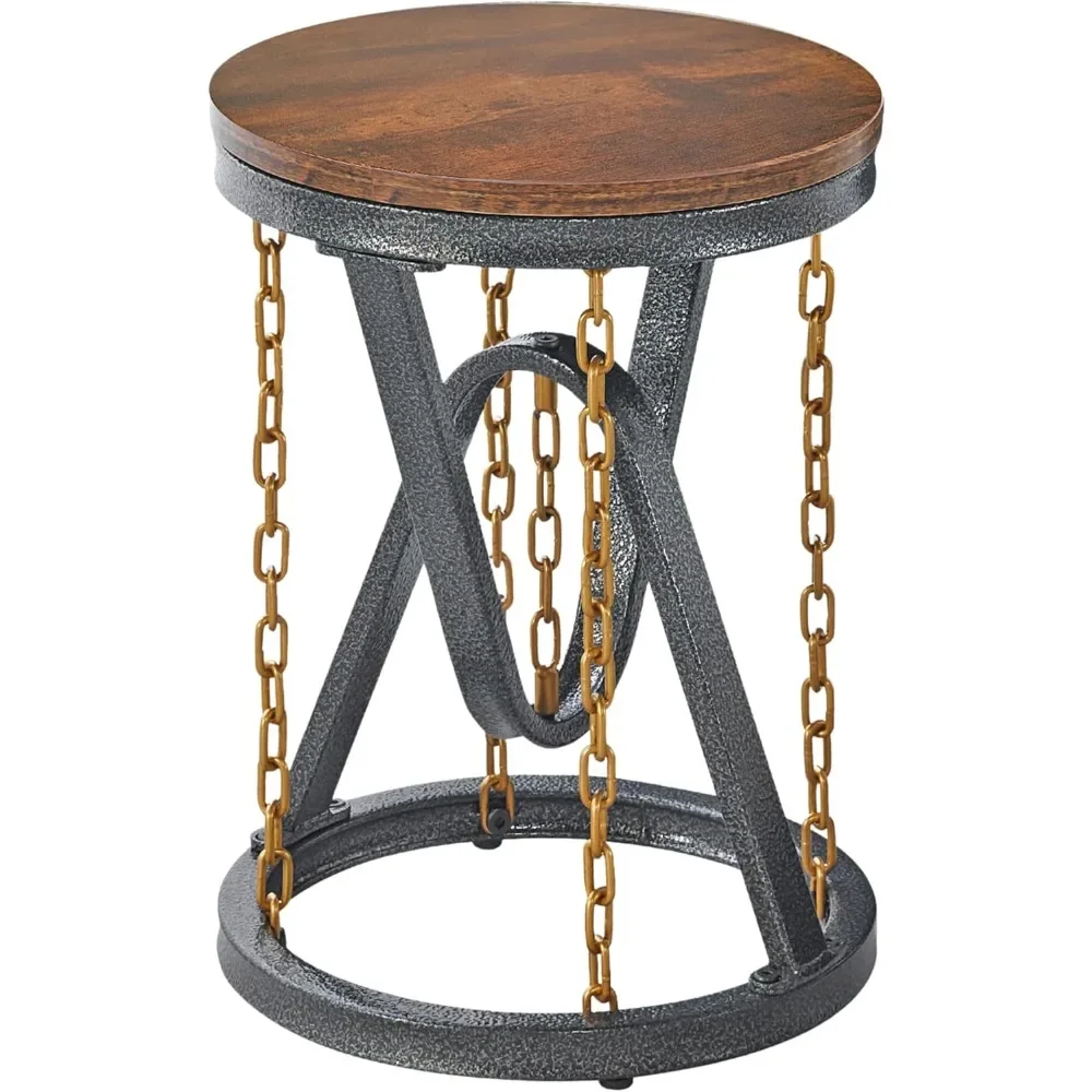 

Compact Contemporary Side Table with Metal Frame for Living Spaces and Bedrooms