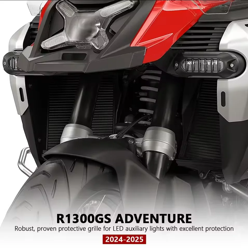 

For BMW R1300GS ADV R 1300 GS Adventure 2024 2025 Motorcycle LED Auxiliary Light Cover Lamp Protection Guard Grille Accessories