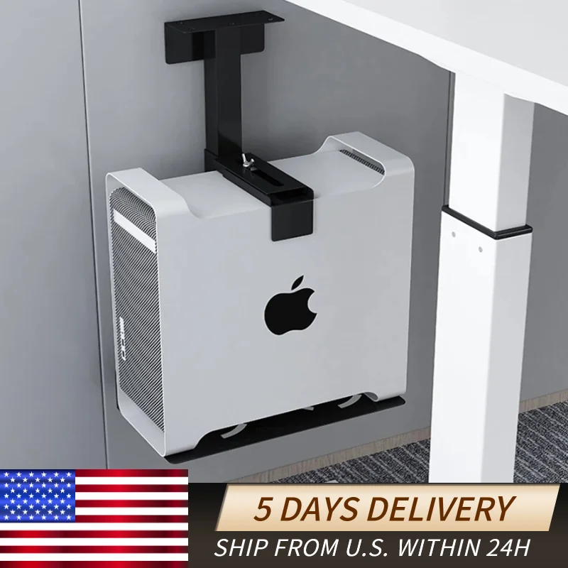 

Universal PC Case Holder Adjustable Under Desk Wall Side CPU Stand Lift Computer Mainframe Hanger Host Box Bracket Rack