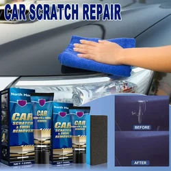 60/120ml Car Repair Paint Paste Scratch Remover Kit with Sponge and Towel Scratch Coating Polishing Wax Auto Scratches Repairing