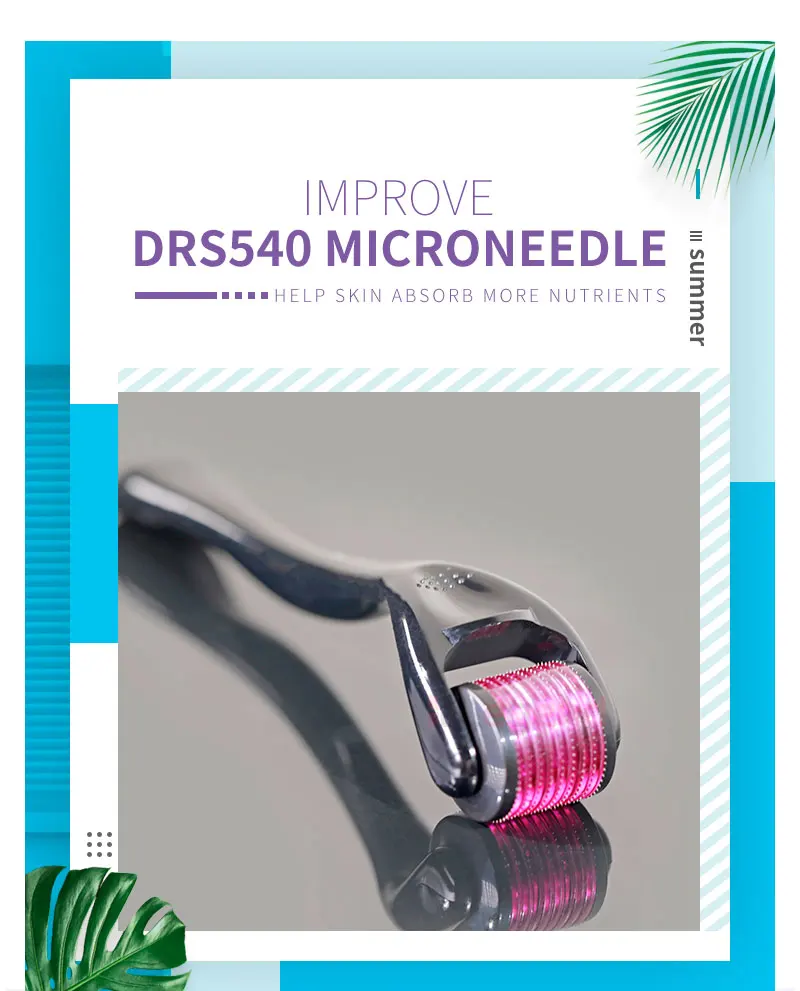 Derma Roller Micro Needles, Rosto Roller para o crescimento do cabelo, Cuidados com a pele, Dropshipping, 540