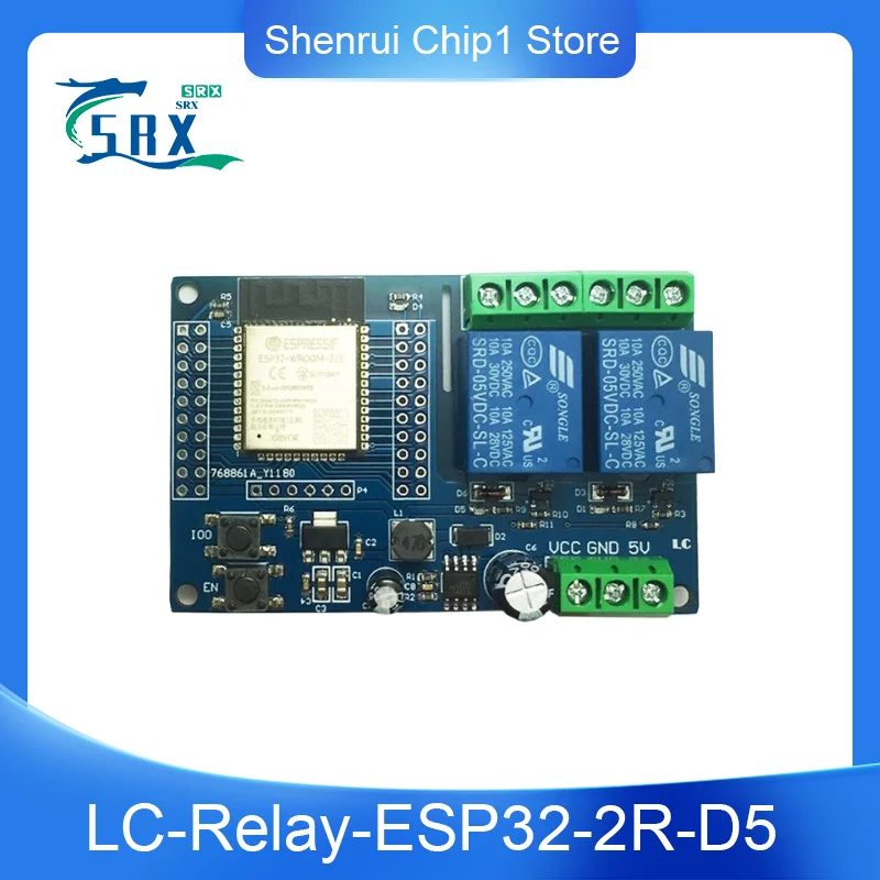 

DC5-60V Power Supply Dual Wifi Relay Module ESP32-WROOM Development Board Secondary Development