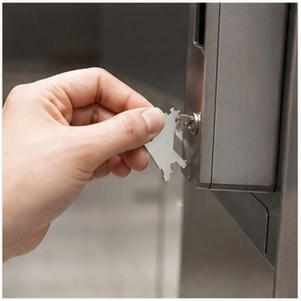 5Pcs Iron Tissue Dispenser Key for Public Restrooms Schools High-Traffic Areas Easy-Use Hanging Hole Compatible with Most Roll