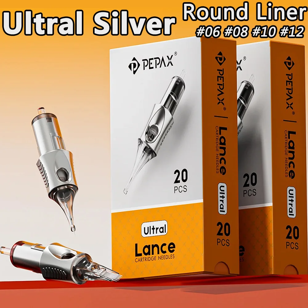 20pcs Tattoo Cartridge Needles RL PEPAX Lance Ultral Silver Disposable Tattoo Pen Needles for Tattoo Machine Needle Supplies