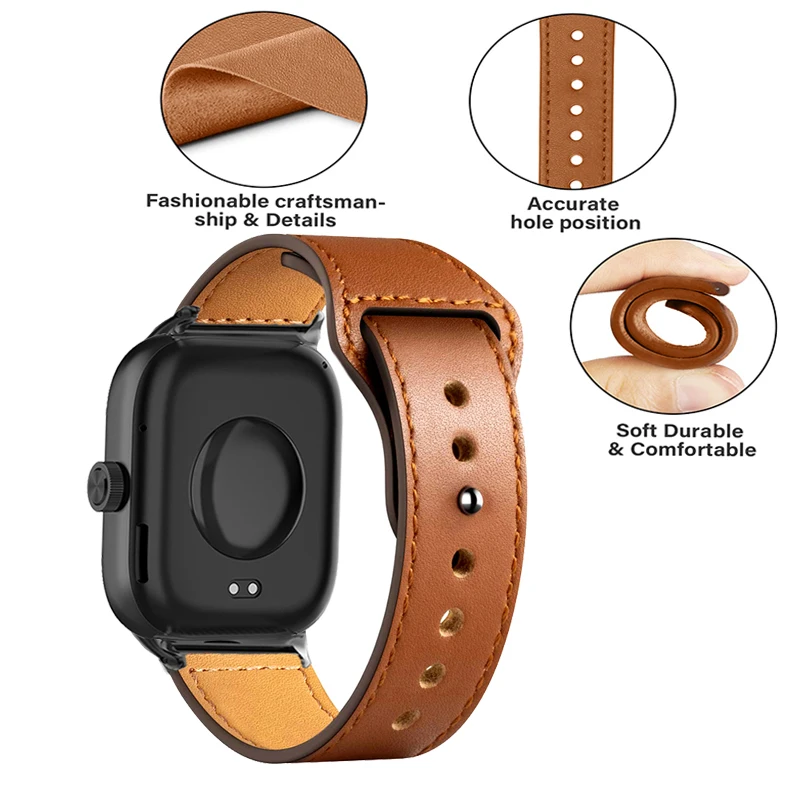 Xiaomi Mi Watch 4用レザーストラップ,交換用ストラップ