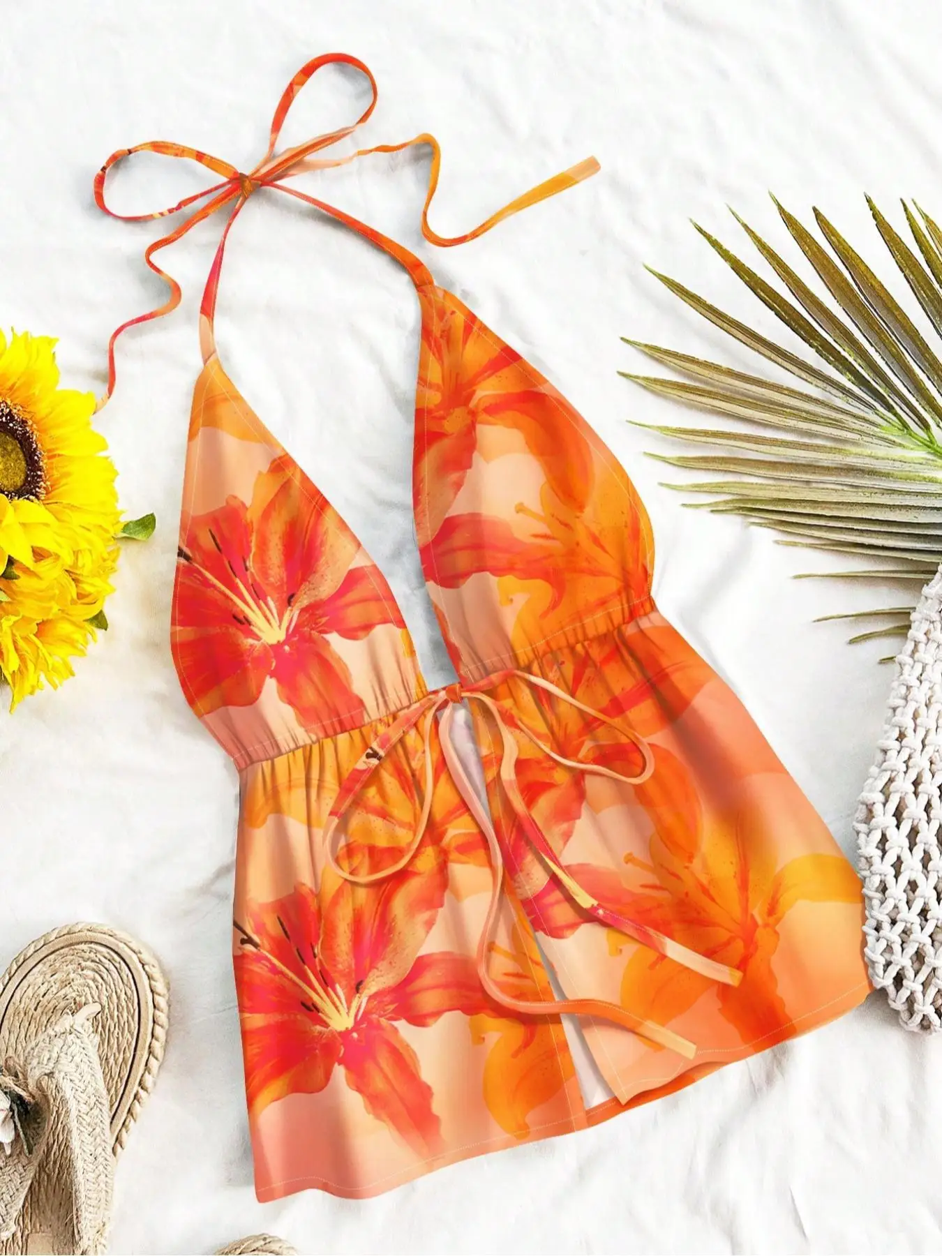 

Plus Size Halter Top and Tank Top, Elegant Woven Fabric for Summer, Fitted Sleeveless Apparel
