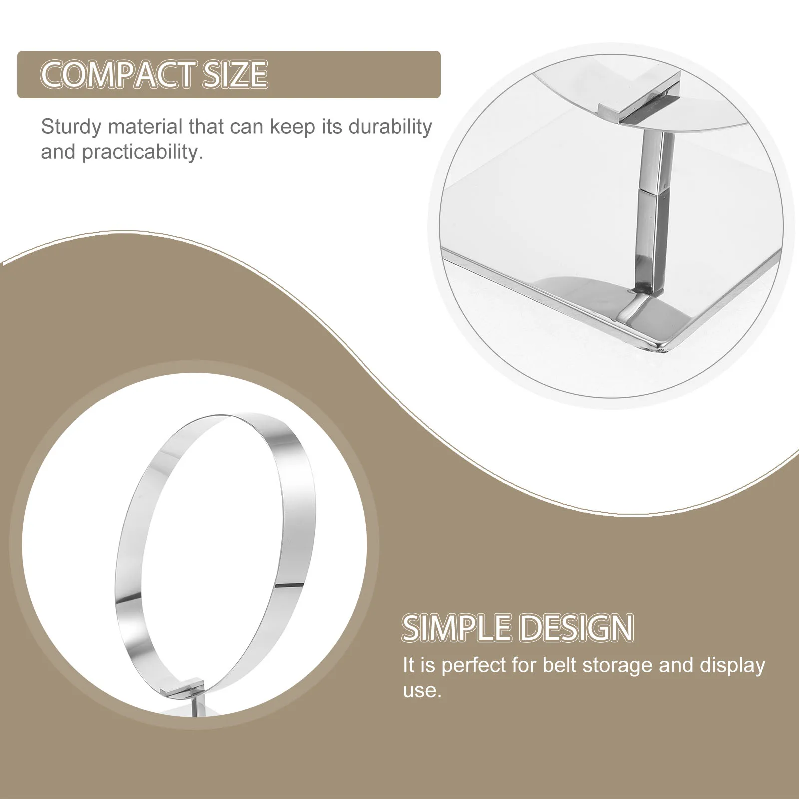 

Belt Display Stainless Steel Vertical ganizer Countertop Shelf Silver For Closet Belt Storage Holder Storage Case Drawer