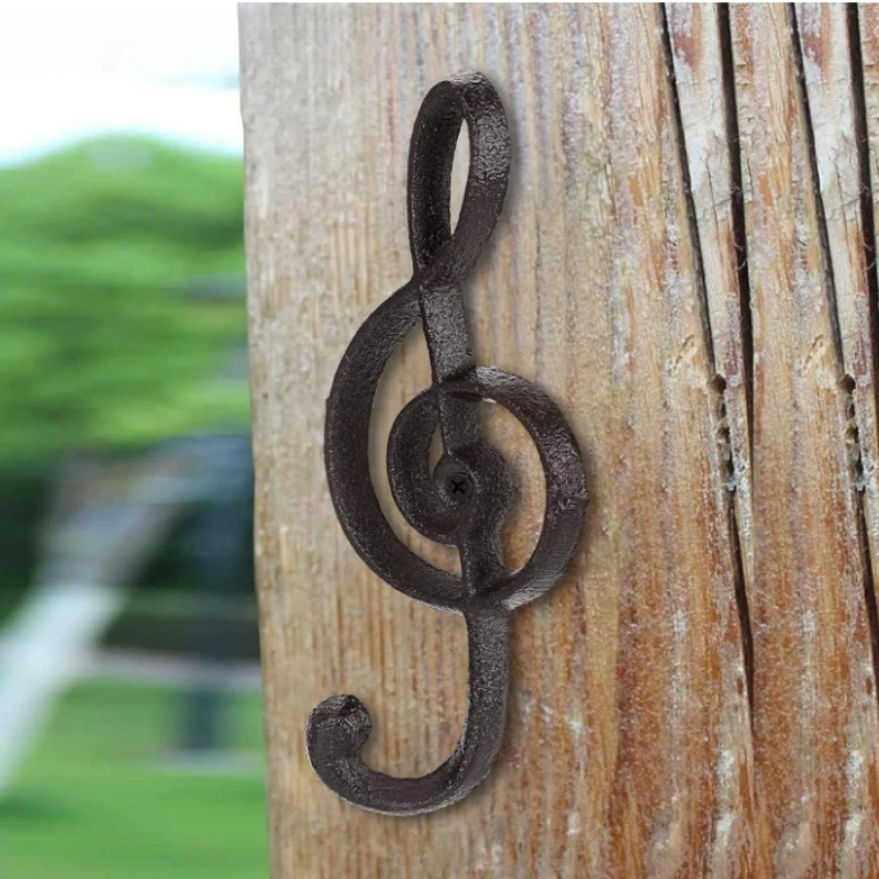 

4 упаковки, винтажный настенный декоративный крючок с музыкальной нотой для дома, кухни, сада, подвесные шапочки для одежды, сумки, повседневные инструменты, кашпо