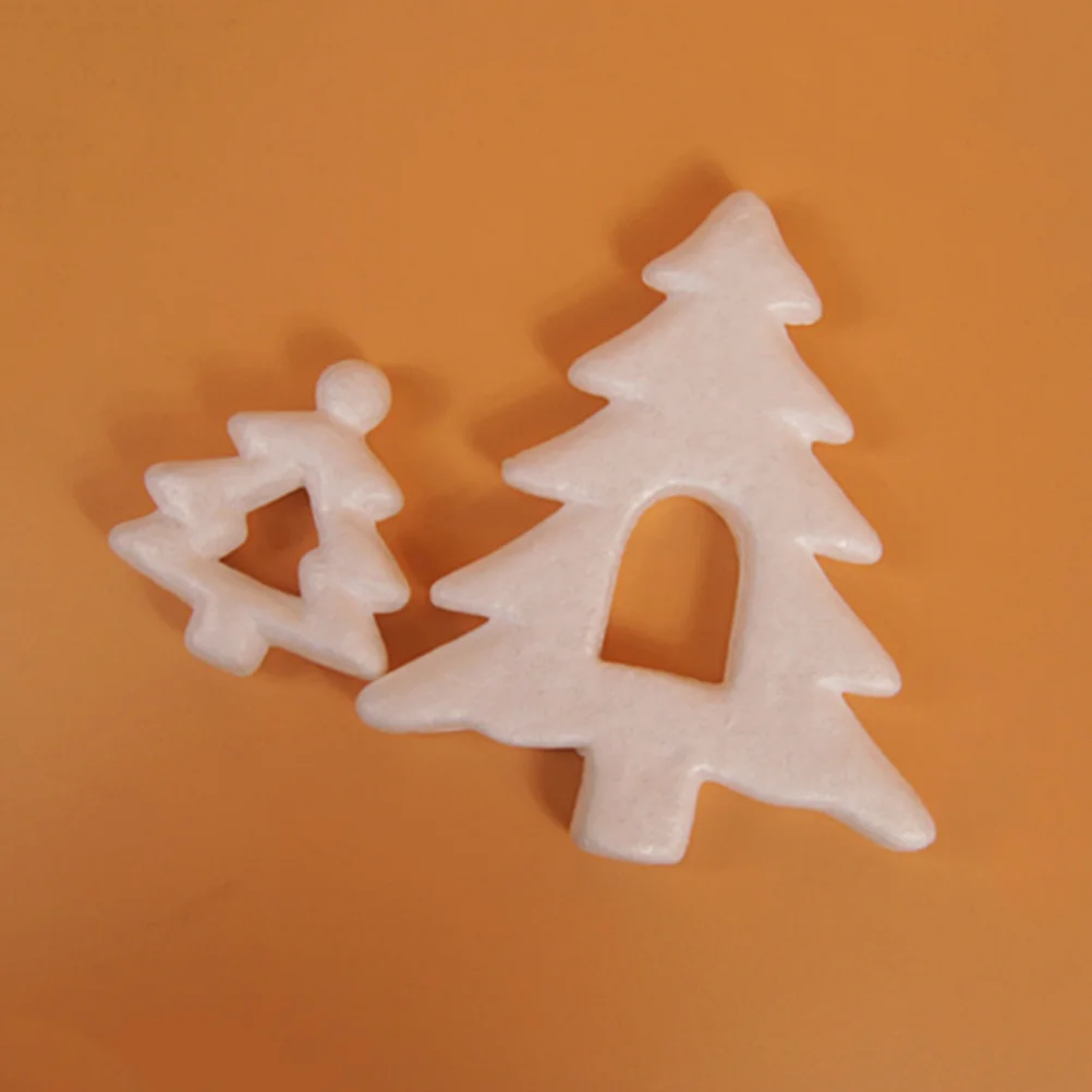 7 3cm Mini Tabletop Christmas Tree Pendant Decorations Desktop White DIY Craft Child