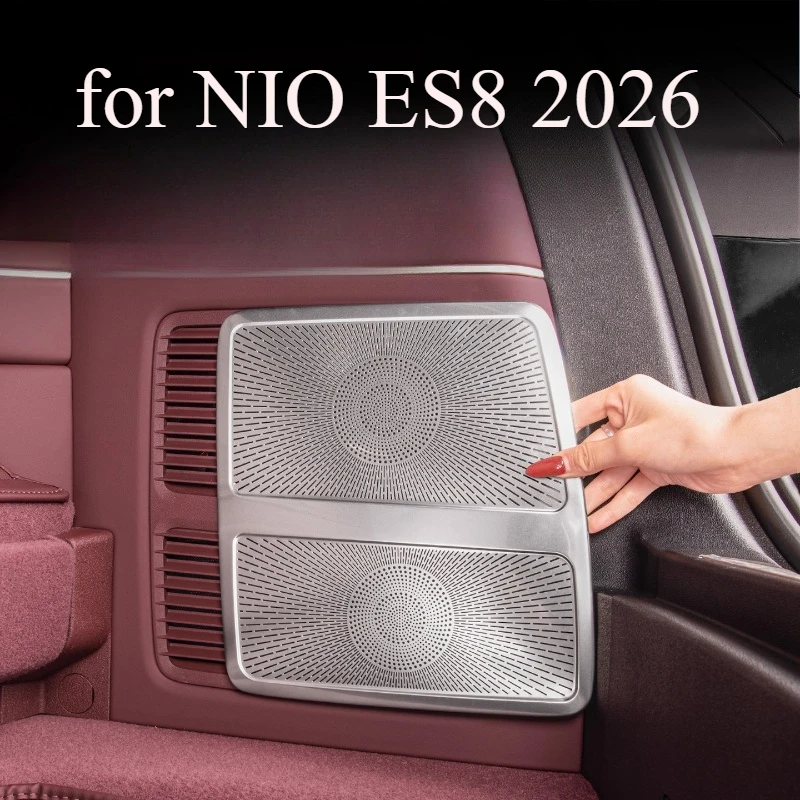 

For NIO ES8 2026 Stainless Steel Horn Cover Rear Trunk Speaker Sound Frame Audio Panel Decorative Modification Accessories