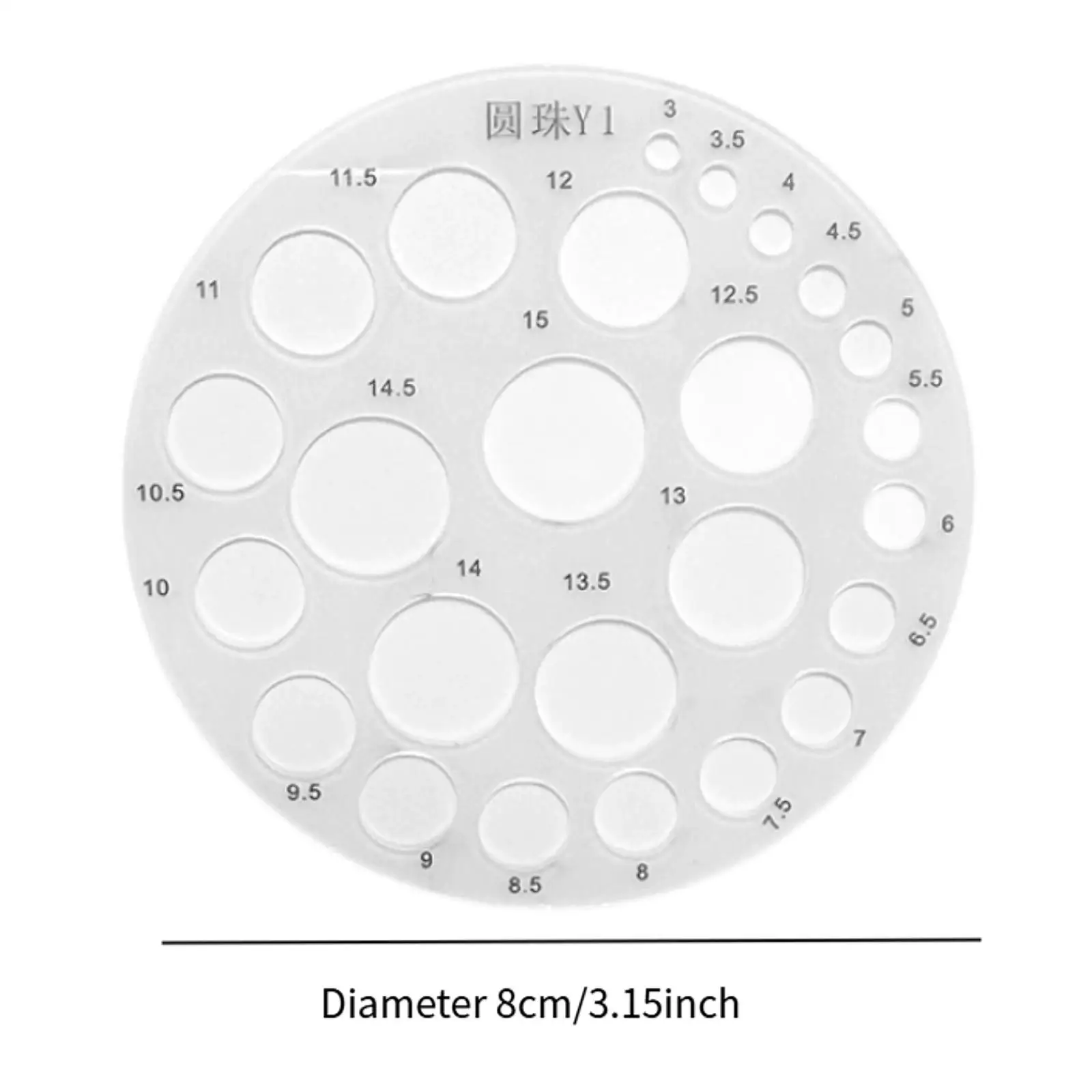 Round Hole Ruler Acrylic Clear Drawing Tool Drafting Supplies Drawing Circle Template for Building Formwork Design School Office