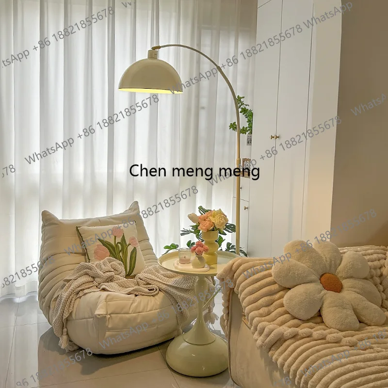 

Side floor lamp integrated living room sofa next to bedroom bedside lamp shelf ornament decoration