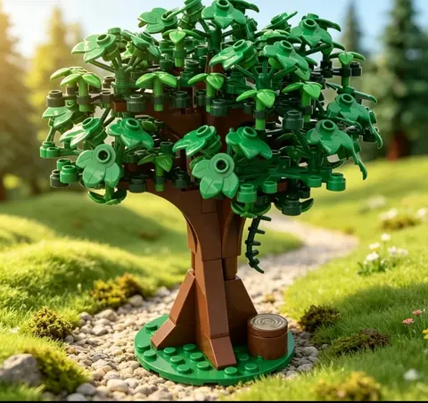 183PCS MOC Building Blocks Plant Series Forest Tree Assembly Toy Model Gift Finished Size 15 * 15 * 15cm
