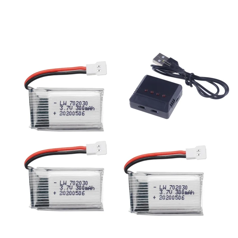 3.7V 300mAh lipo batterij Voor E55 FQ777 FQ17W DFD F180 FY530 U816 U830 H107 X11C Batterij 20C 702030   Voor RC Quadcopter reserveonderdeel