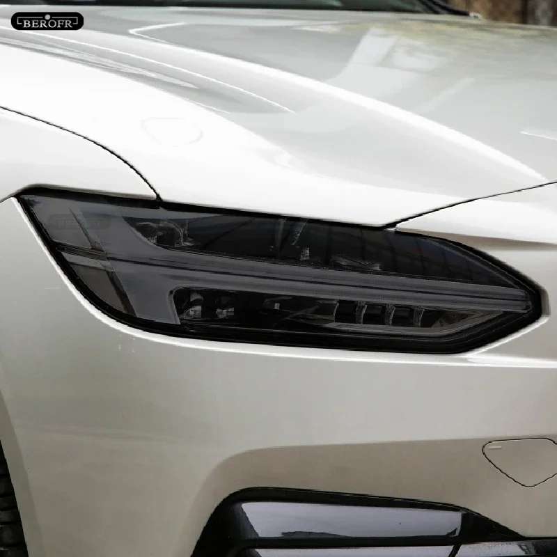 

Car Headlight Protective Tint Film Smoke Black Transparent TPU Light Sticker For Volvo V90 S90 2017 2018 2019 2020 Accessories