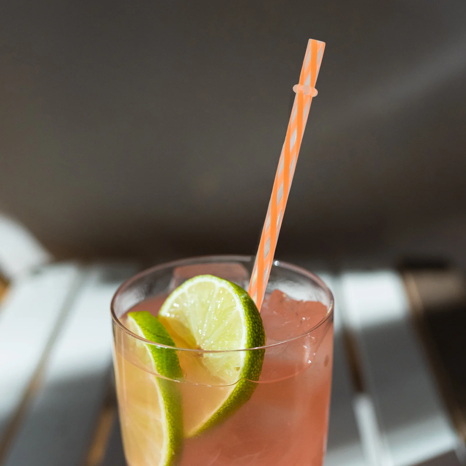 

Hard Plastic Reusable Straws Halloween Striped Design Drinking Straws for Tumblers Tea Juice Water Bottle