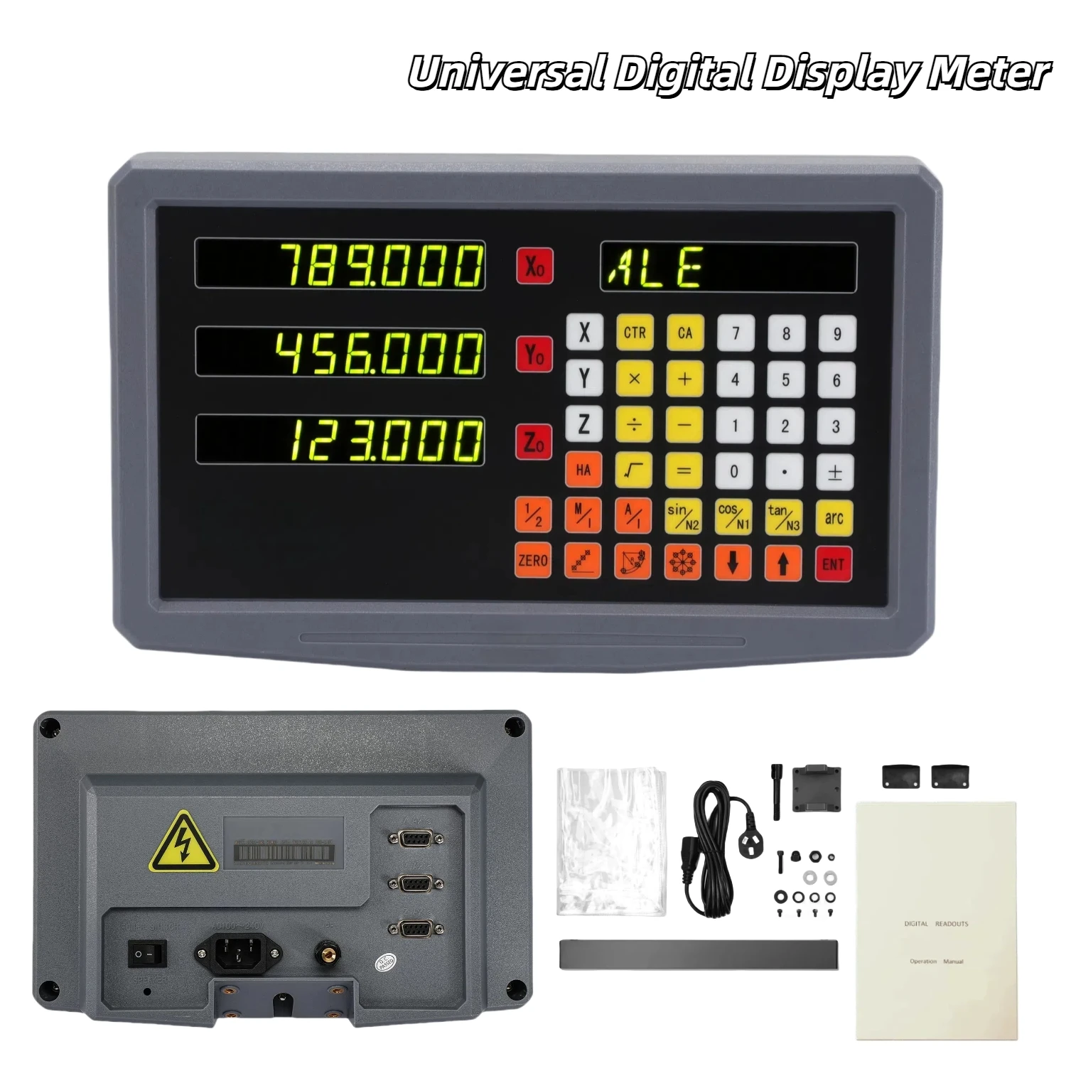 

High Precision 2 or 3 Axis Digital Readout DRO TTL Signal for Milling Boring Lathe Machine Linear Scale Display