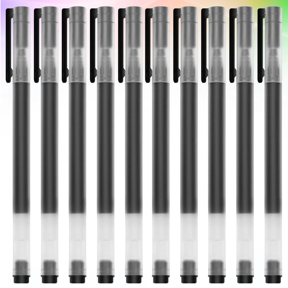 

10 Pcs Gel Pen Water-based Signature Carbon School Writing Fine Point Ink Pens Office Students Stationery High Capacity