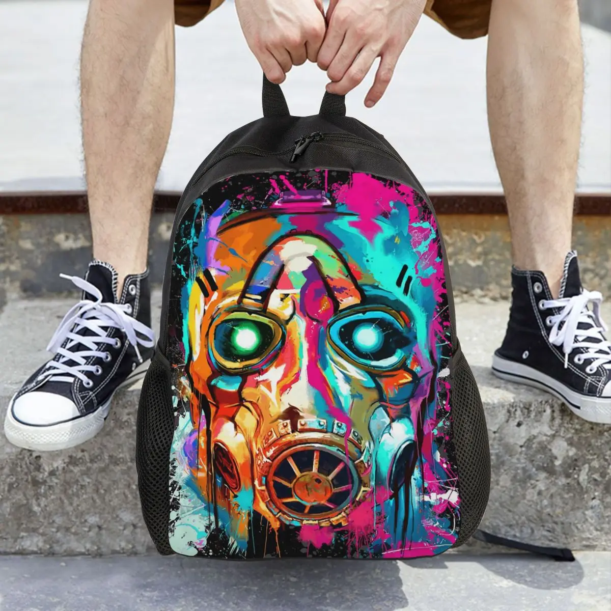 B-Borderlands Shooting Game Gaming Backpack Daypack Large Capacity Children BookBag School Bag Shoulder Bags for Men Women