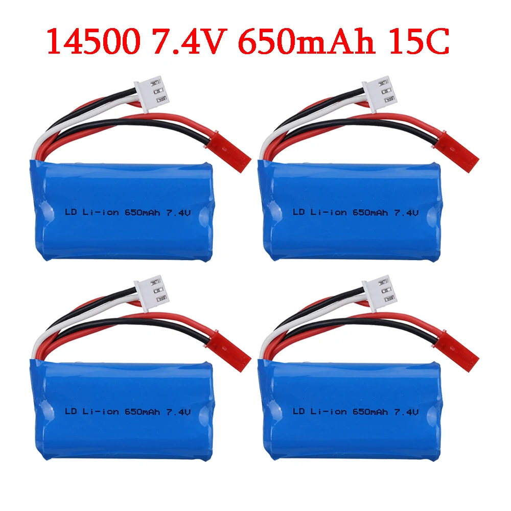 

1/5pcs 7.4V 650mAH 14500 15C Lipo Battery For Syma F1 BR6802 HJ370 W608-7 YD712 YD921 Remote Control Helicopter Toys Accessorie