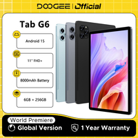 DOOGEE Tab G6 Tablet PC Android 15 Dual Speakers 11'' Display 30GB RAM(6GB+24GB) 256GB 8000mAh Battery Widevine L1 Smart Pad