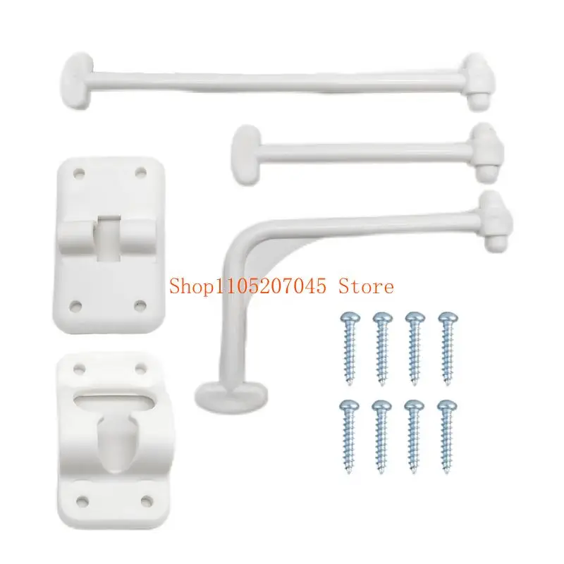 37cd Entrance Latches with Screw RVs T-Style Door Holder Catches Hold Hook Keeper and Hardware Entry Door Catches for Campers