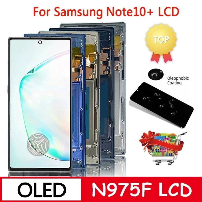 Small Size Oled for Samsung  Note10+ N975F LCD Note 10 Plus Display Touch Screen Digitizer For  Note10+ 5G N976F LCD