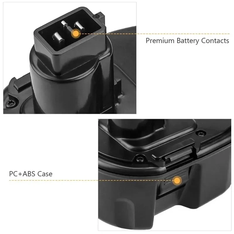 Original NiMH Battery Replacement Tool, 14.4 V, Fit for DeWal 4.8 Ah, dc9091, de9038, de9091, de9091, de9092, dw9091, dw9094