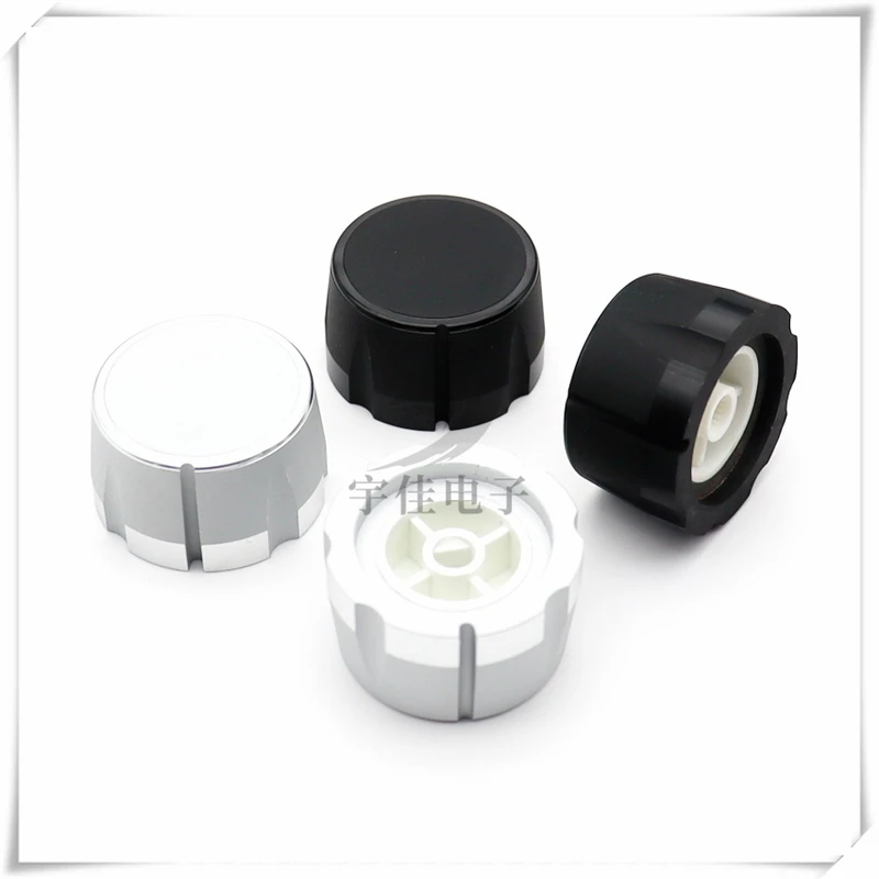 1PCS 35×20 All Aluminum Potentiometer Knob cap Electrical And Electronic Equipment Adjustment cap Metal Flower Shaft D Shaft