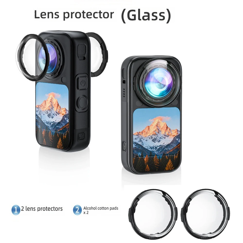Optical Glass Lens Guard Premium Protective Lens Cover Anti‑Scratch Camera Accessories for Insta360 X6 Panoramic Action Camera
