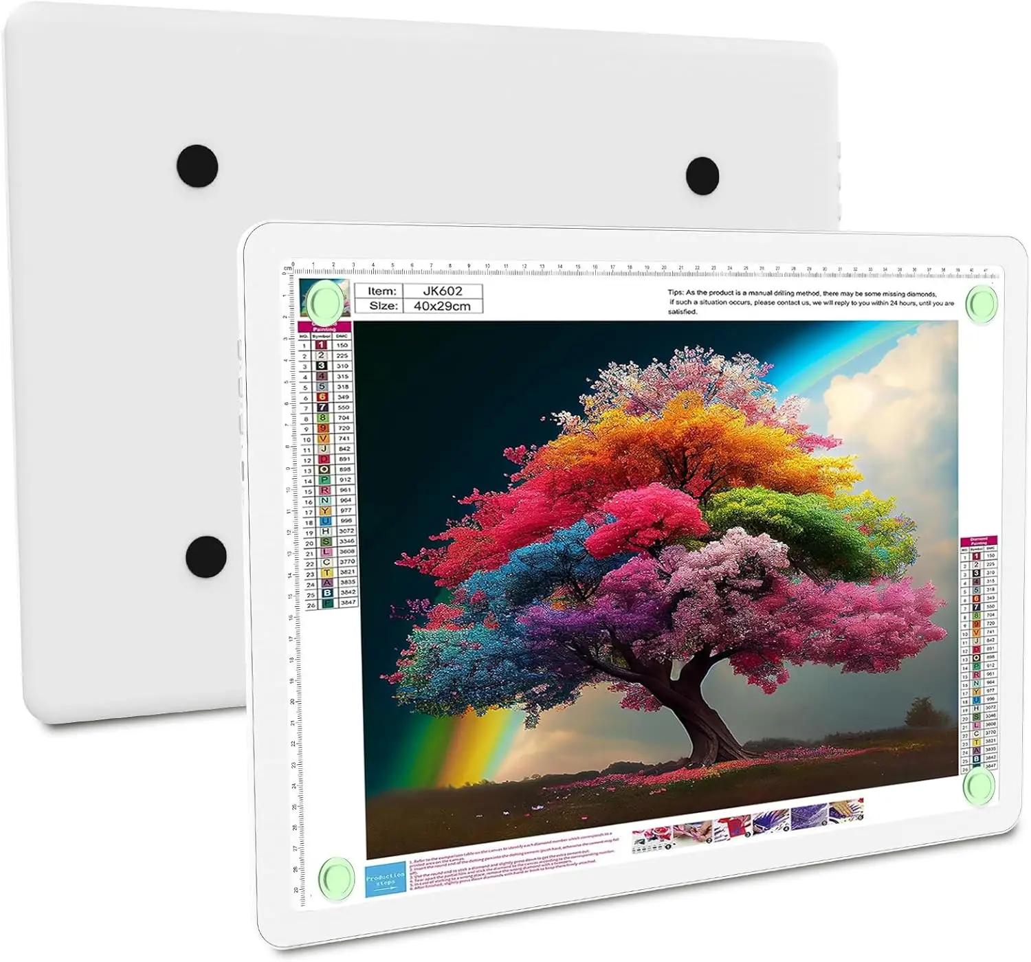 

Rechargeable A3 Light Pad for Diamond Painting, Magnetic LED Board with Side Buttons, 3 Colors & 6 Brightness, Ultra-Thin Light